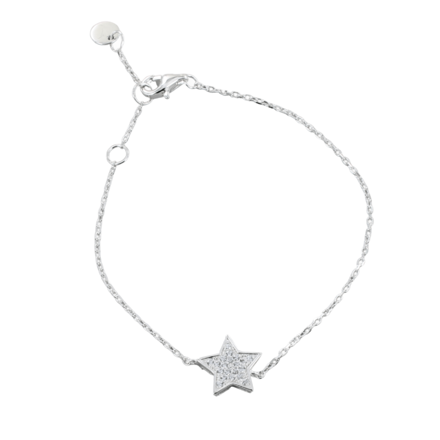 Sterling Silver Edged CZ Star Bracelet - Reeves & Reeves