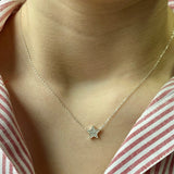Sterling Silver Edged CZ Star Necklace - Reeves & Reeves