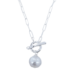 Sterling Silver Elegant Glamour Pearl Necklace - Reeves & Reeves