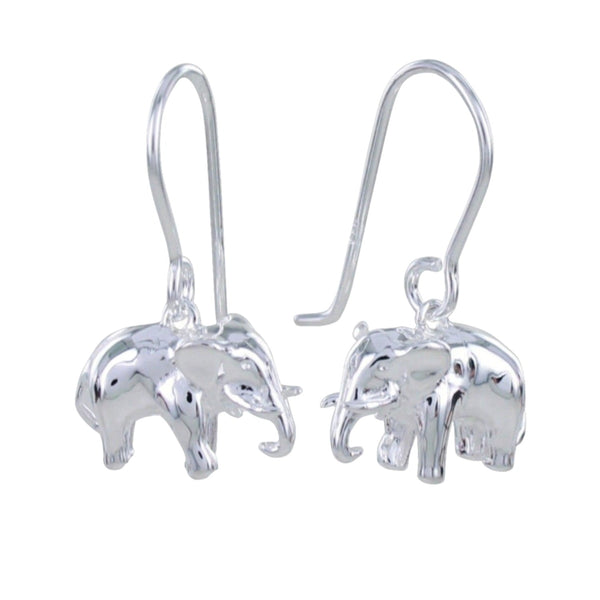 Sterling Silver Elephant Earrings - Reeves & Reeves