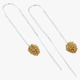 Sterling Silver Falling Fir Cone Earrings - Reeves & Reeves