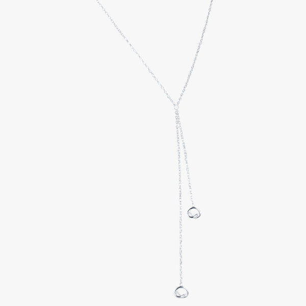 Sterling Silver Falling Love Knot Necklace - Reeves & Reeves