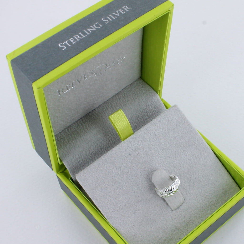 Sterling Silver Feather Ear Cuff - Reeves & Reeves