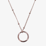 Sterling Silver Halo & Bead Necklace - Reeves & Reeves