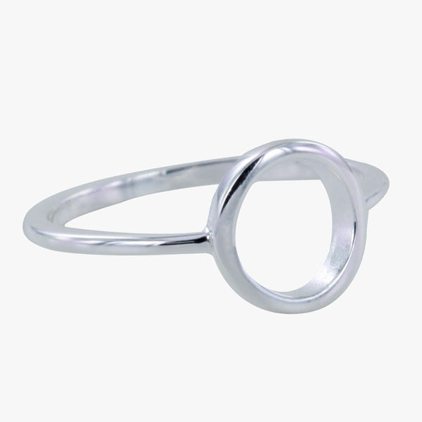 Sterling Silver Halo Silver Ring - Reeves & Reeves