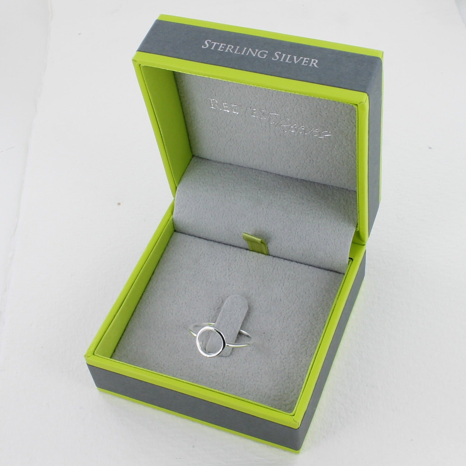 Sterling Silver Halo Silver Ring - Reeves & Reeves