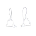 Sterling Silver Hedgehog Silhouette Drop Earrings - Reeves & Reeves