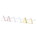 Sterling Silver High Shine Triangle Studs - Reeves & Reeves