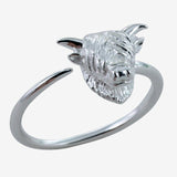 Sterling Silver Highland Cow Ring - Reeves & Reeves