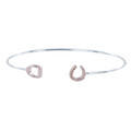Sterling Silver Horseshoe and Stirrup Cuff Bracelet - Reeves & Reeves