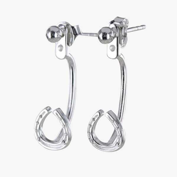 Sterling Silver Horseshoe Cuff Earrings - Reeves & Reeves