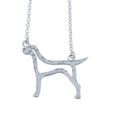 Sterling Silver Hound Silhouette Necklace - Reeves & Reeves