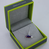 Sterling Silver Humming Bird and Enamel Necklace - Reeves & Reeves