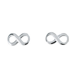 Sterling Silver Infinity Stud Earrings - Reeves & Reeves