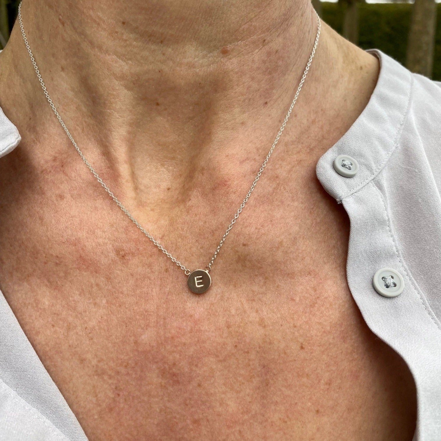 Sterling Silver Initial Necklace - Reeves & Reeves