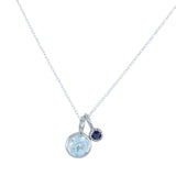 Sterling Silver Iris Blue Topaz and Iolite Necklace - Reeves & Reeves