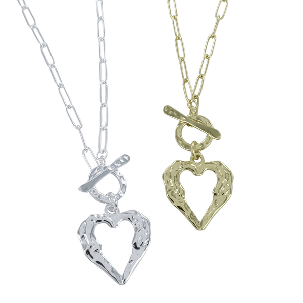 Sterling Silver J'adore Heart Necklace - Reeves & Reeves