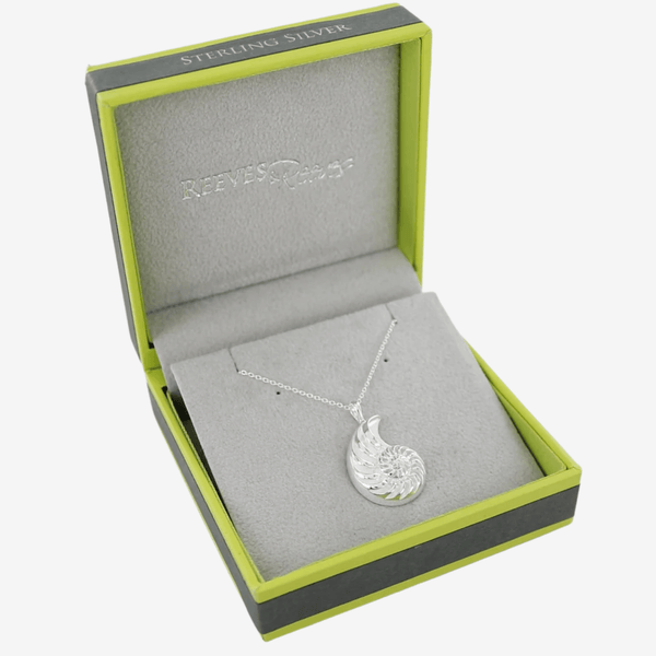 Sterling Silver Jurassic Coast Ammonite Necklace - Reeves & Reeves