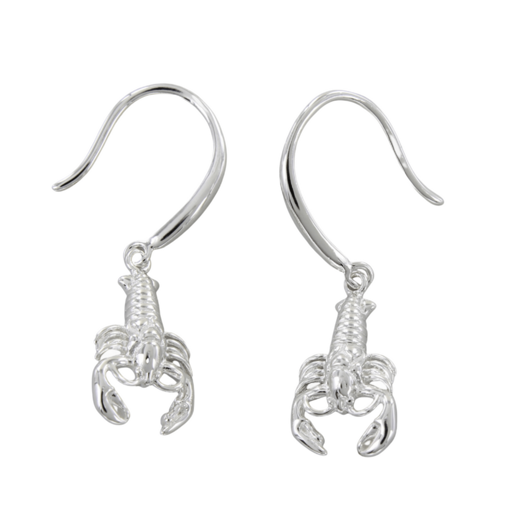 Sterling Silver Lobster Claw Earrings Oxidized — Designs By S&R
