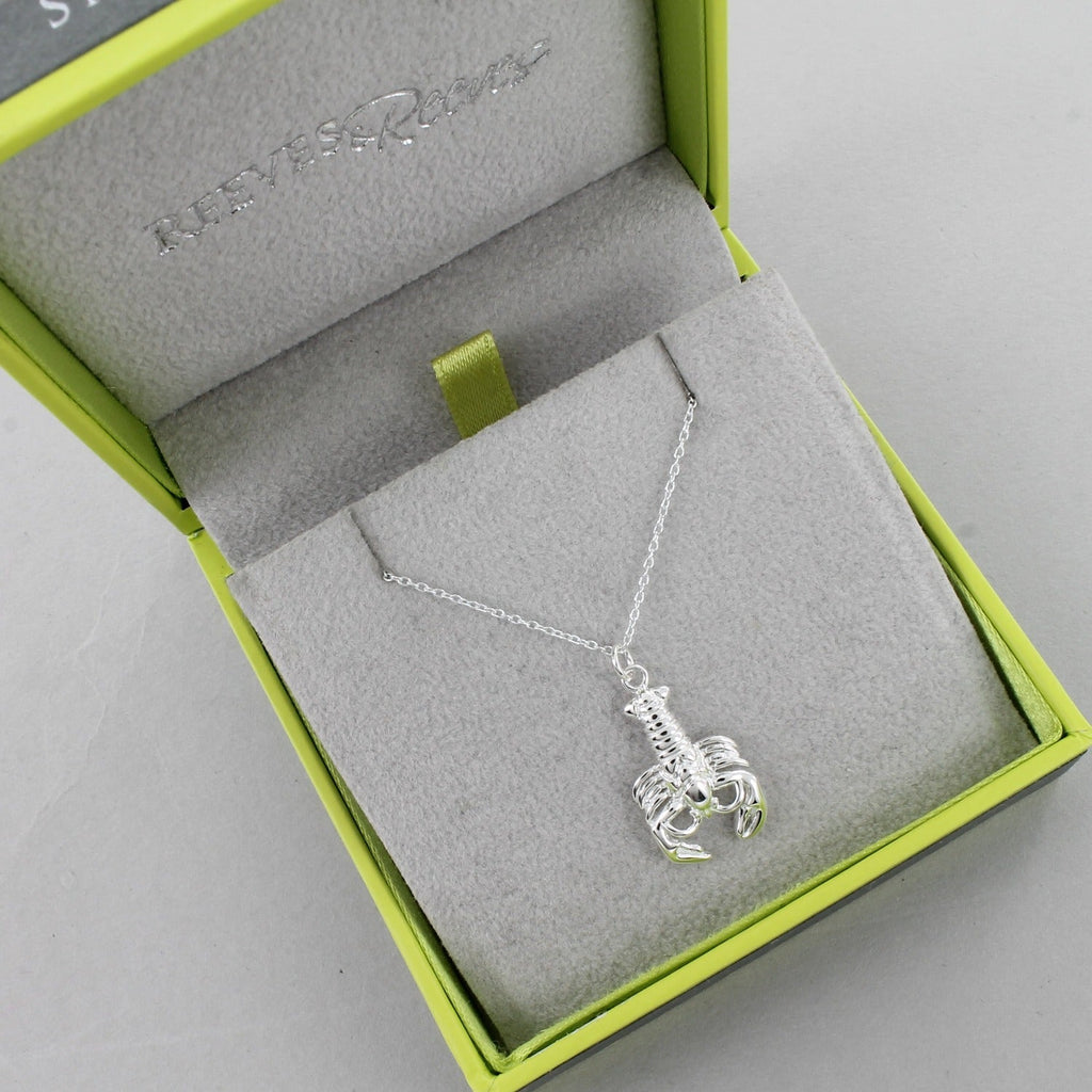 Sterling Silver Lobster Necklace - Reeves & Reeves