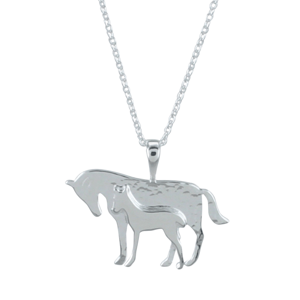 Sterling Silver Mare and Foal Necklace - Reeves & Reeves