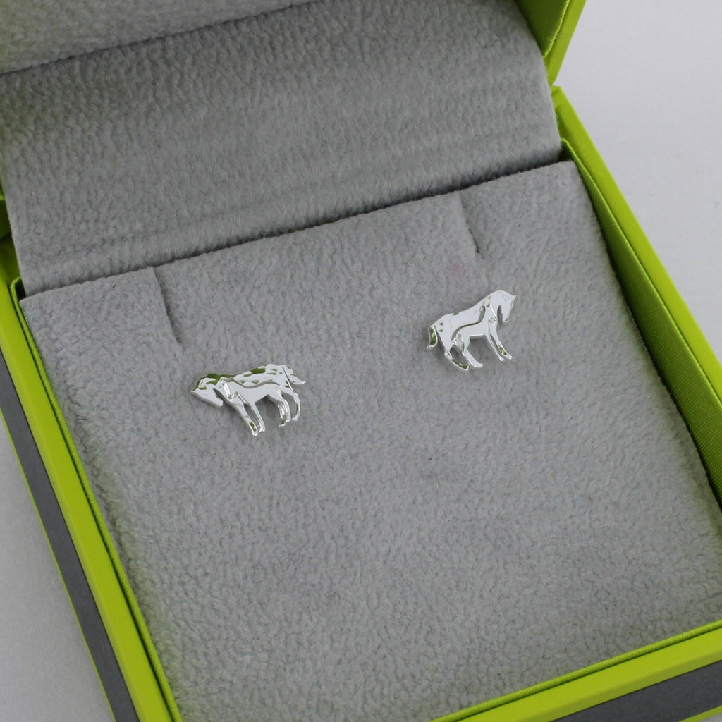 Sterling Silver Mare and Foal Studs - Reeves & Reeves