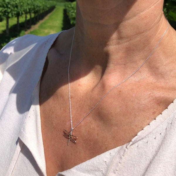 Sterling Silver Mayfly Necklace - Reeves & Reeves