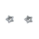 Sterling Silver Mini Open Star Stud Earrings - Reeves & Reeves