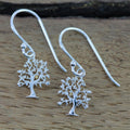 Sterling Silver Nut Tree Drop Earrings - Reeves & Reeves
