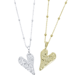 Sterling Silver or Gold plated Gorgeous Heart Necklace - Reeves & Reeves