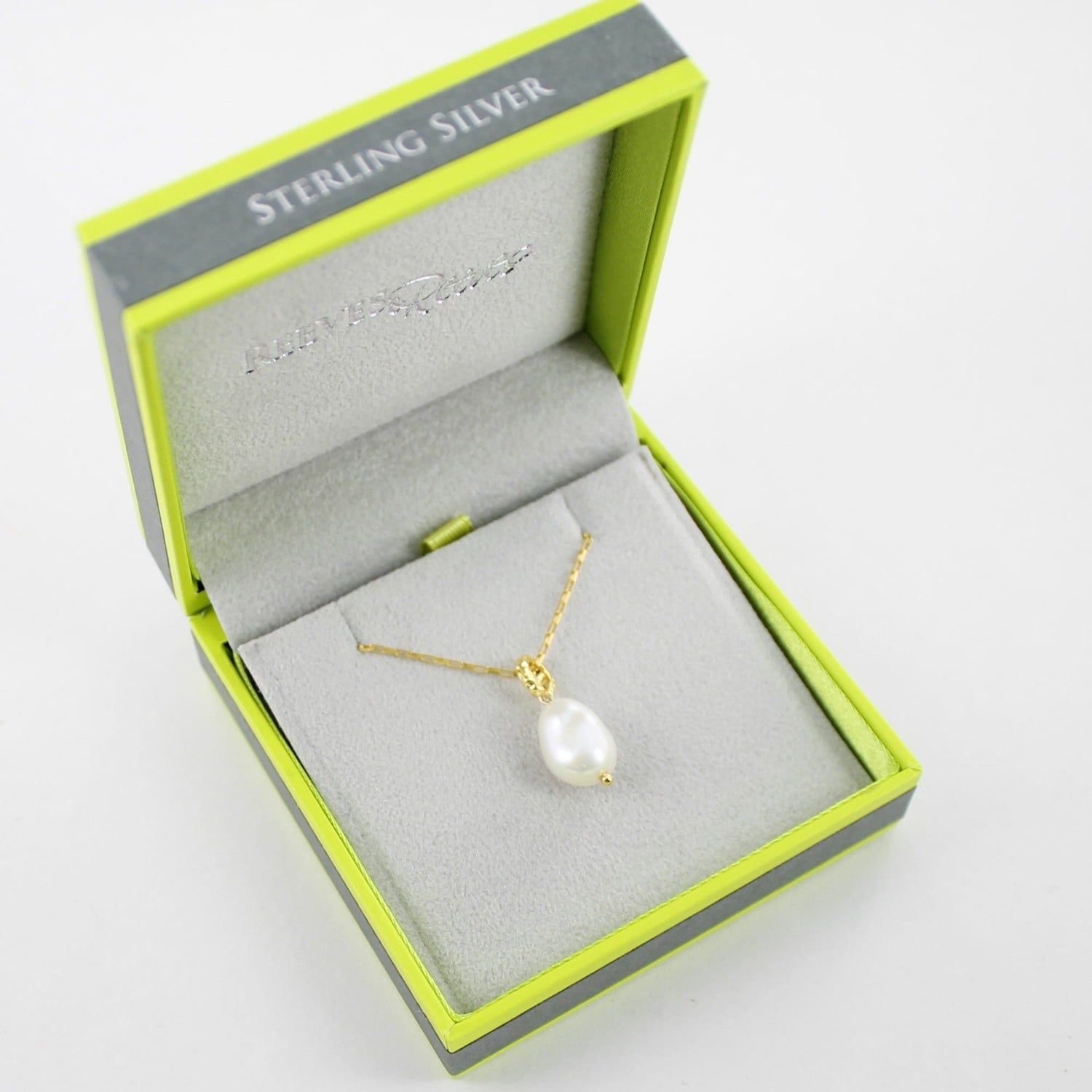 Sterling Silver Pearl Drop Necklace - Reeves & Reeves