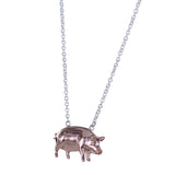 Sterling Silver Pig Necklace - Reeves & Reeves