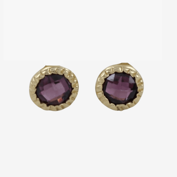 Sterling Silver Pink Tourmaline Stud Earrings - Reeves & Reeves