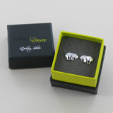 Sterling Silver Polar Bear Stud Earrings - Reeves & Reeves