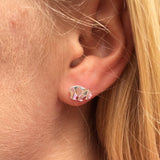 Sterling Silver Polar Bear Stud Earrings - Reeves & Reeves
