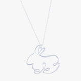 Sterling Silver Rabbit Line Necklace - Reeves & Reeves