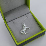 Sterling Silver Rearing Horse Necklace - Reeves & Reeves