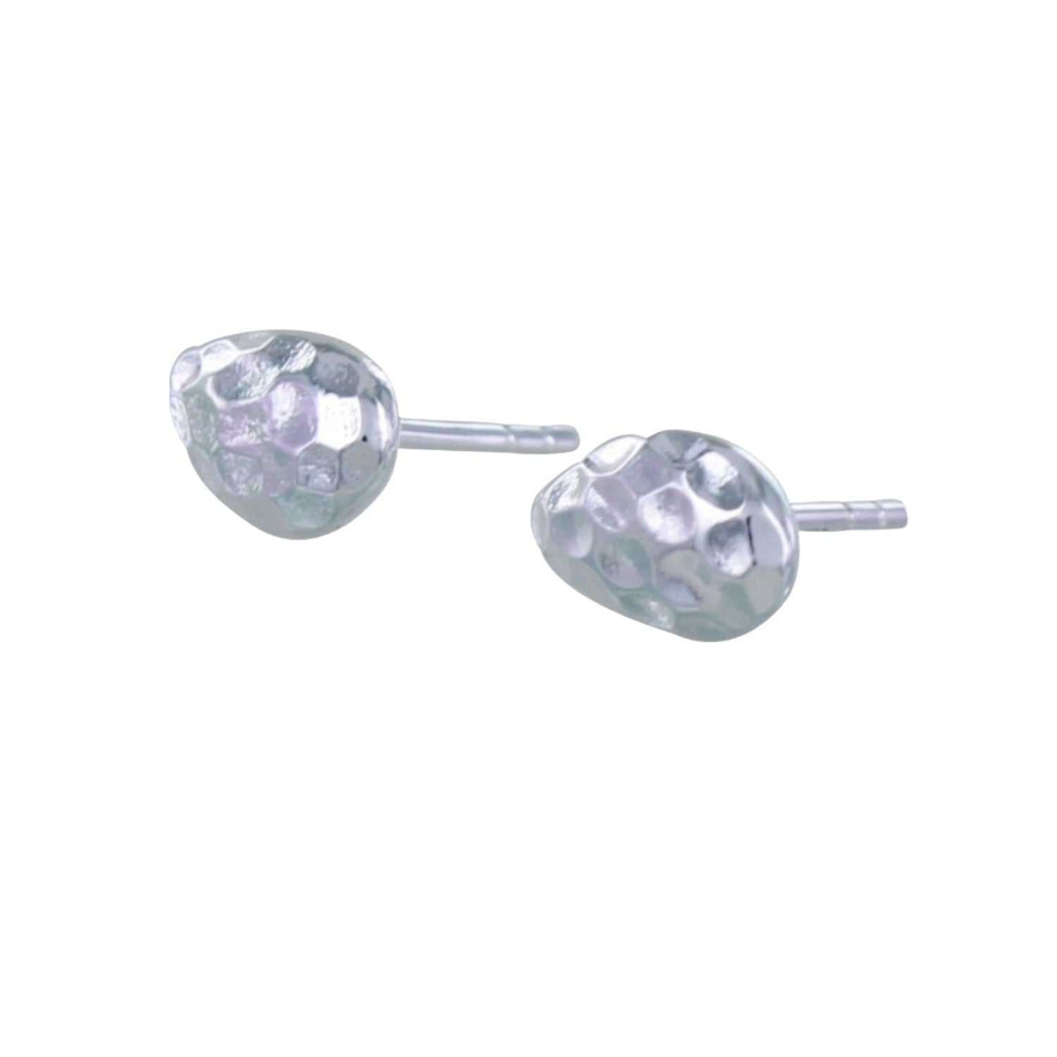 Sterling Silver Ripple Sand Stud Earrings - Reeves & Reeves