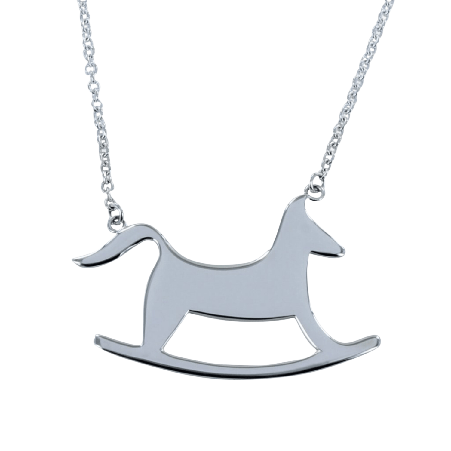 Sterling Silver Rocking Horse Necklace - Reeves & Reeves