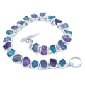 Sterling Silver Rough Blue Stones Bracelet - Reeves & Reeves