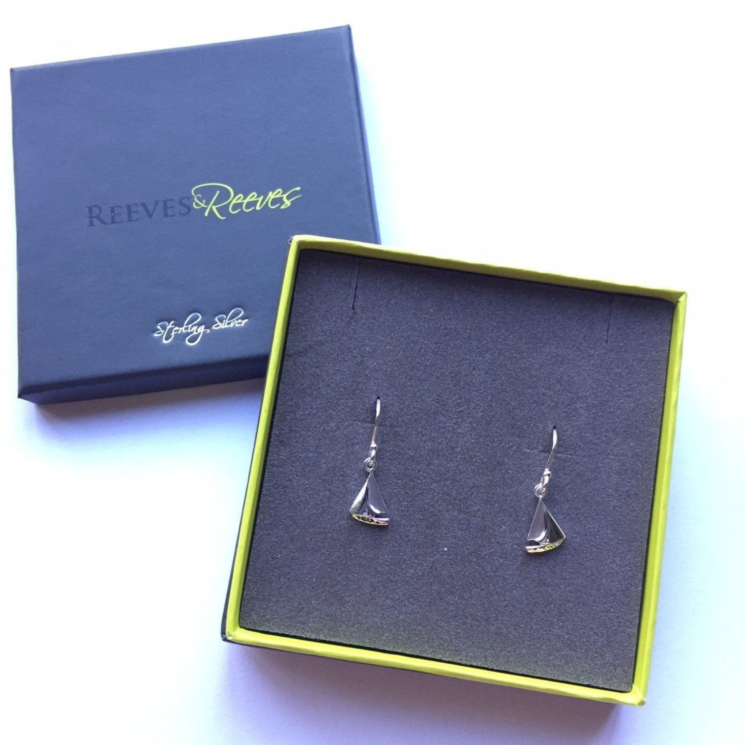 Sterling Silver Sail Boat Earrings - Reeves & Reeves