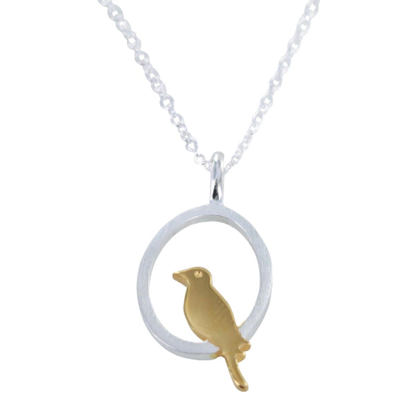 Sterling Silver Single Bird Necklace - Reeves & Reeves