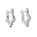 Sterling Silver Sparkle Star Huggies - Reeves & Reeves