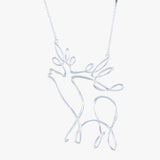 Sterling Silver Stag Line Necklace - Reeves & Reeves