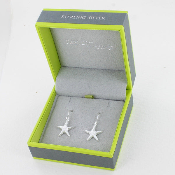 Sterling Silver Starfish Drop Earrings - Reeves & Reeves