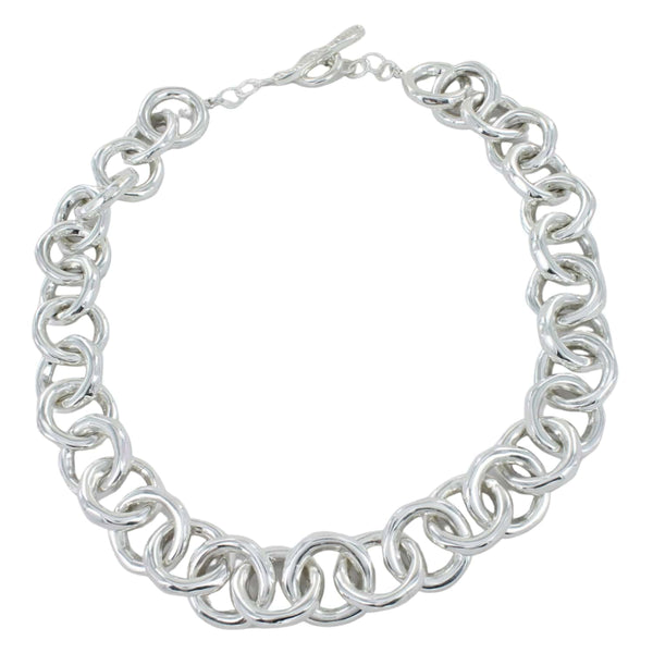 Sterling Silver Statement Orbit Necklace - Reeves & Reeves
