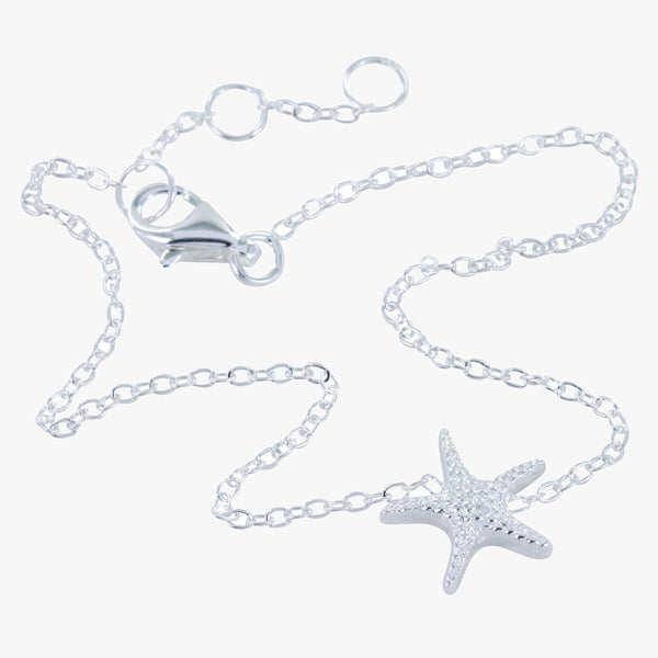 Sterling Silver Textured Starfish Bracelet - Reeves & Reeves