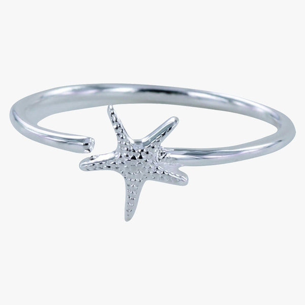 Sterling Silver Textured Starfish ring - Reeves & Reeves