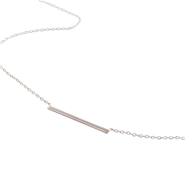 Sterling Silver Trapeze Bar Design Necklace - Reeves & Reeves