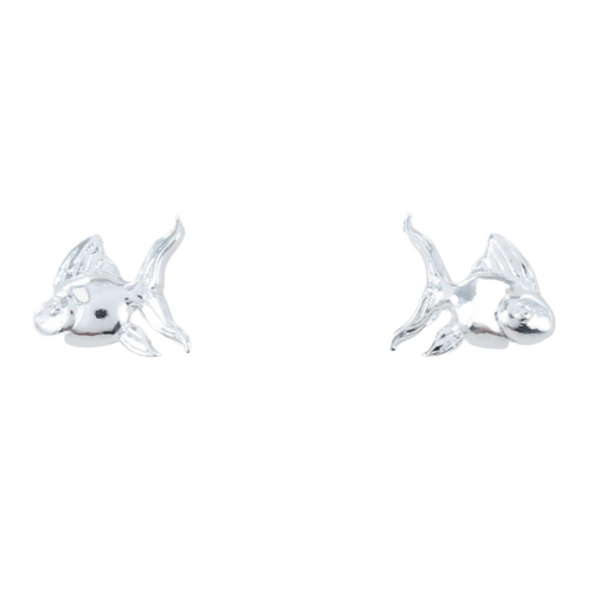 Sterling Silver Tropical Fish Stud Earrings - Reeves & Reeves